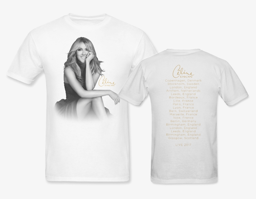 Europe 2017 Tour Concert T-shirt - Celine Dion All For Love Set Eau De Toilette 30 Ml, transparent png download