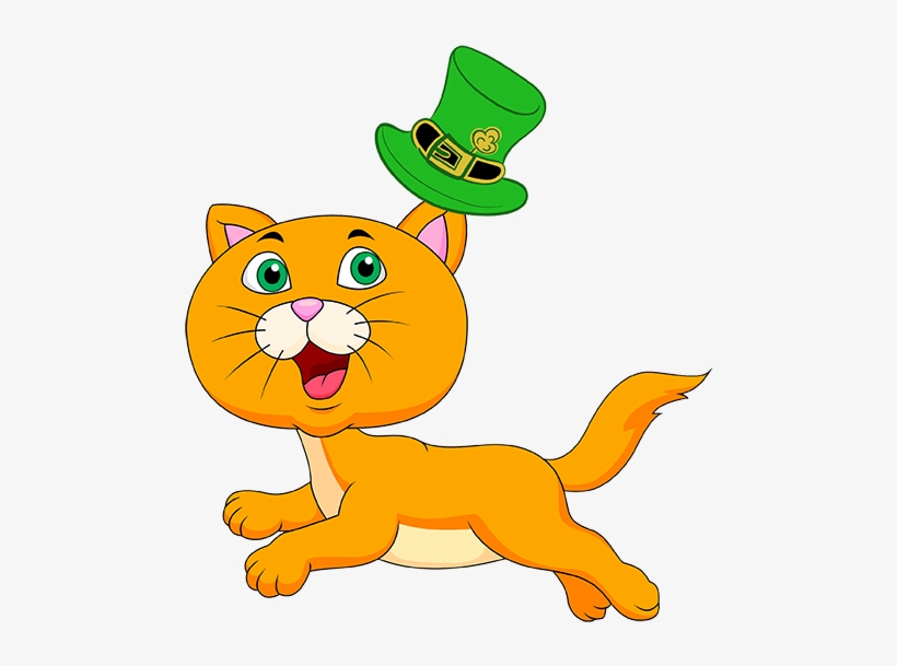St Catrick S Day Leprecat Lore Sparklecat - Cat Running Clipart Png, transparent png download