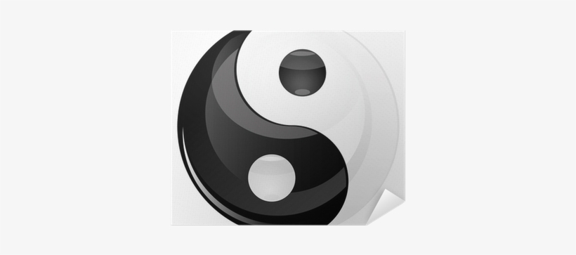 Yin Yan Glitter Sign Isolated On White, Vector Illustration - Crescent, transparent png download