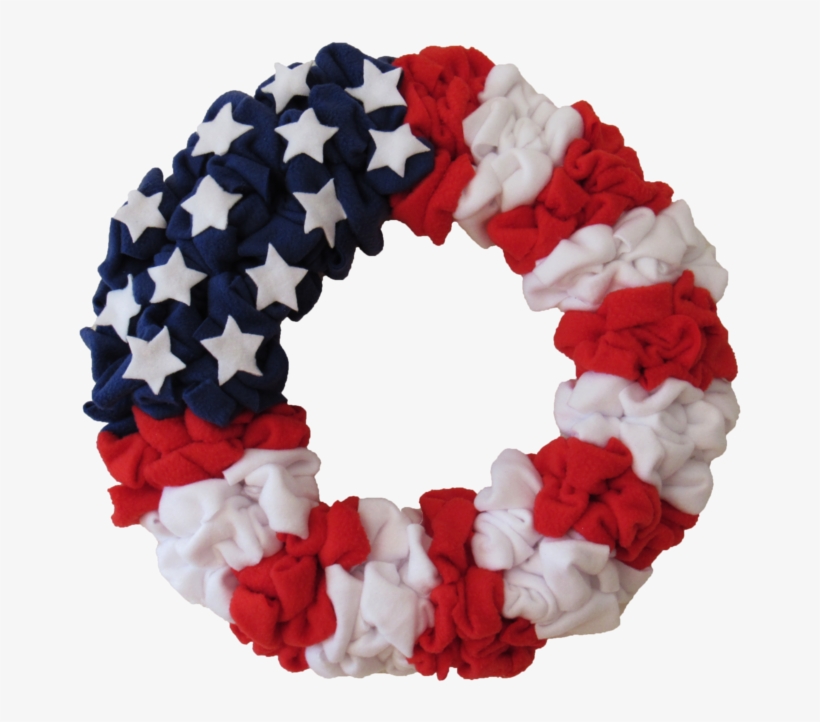 4th Of July Flag - Wreath, transparent png download
