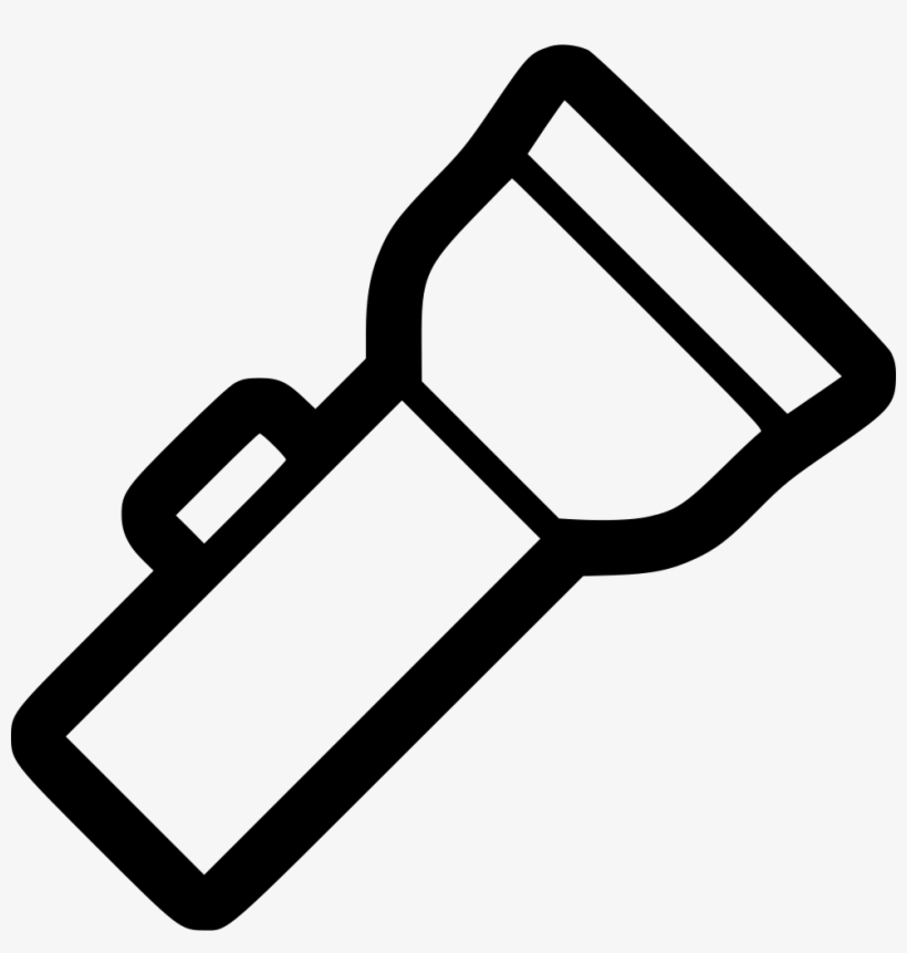 Flashlight Free Icon - Flashlight Silhouette, transparent png download
