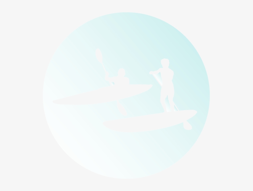 Kayak Paddle Icon Combined - Sup Silhouette, transparent png download