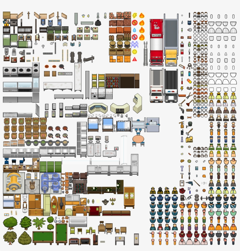Image - Prison Architect Object Tileset, transparent png download