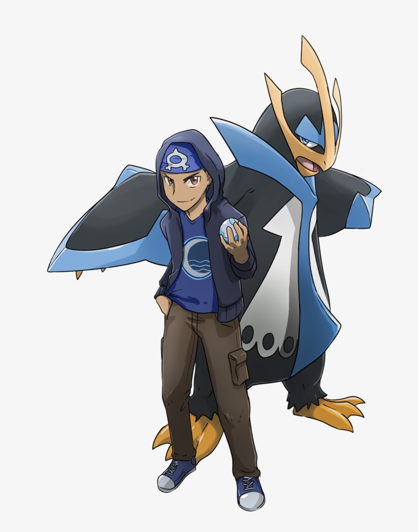 Trainer With Empoleon By Mark331 On Deviantart - Empoleon Fanart, transparent png download