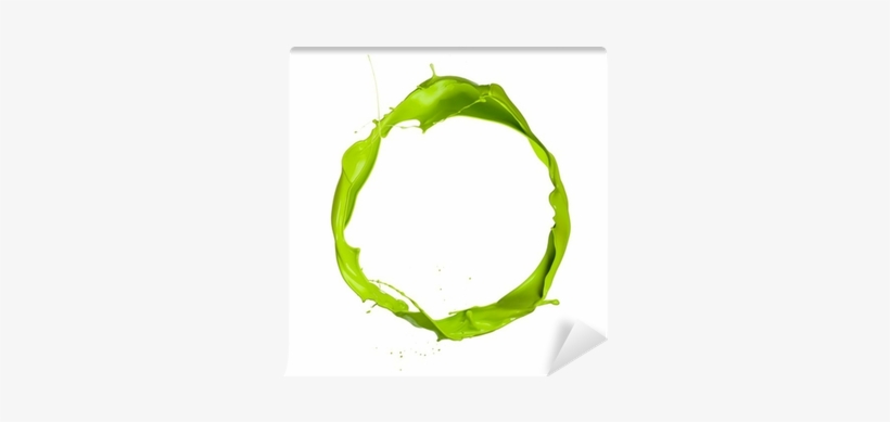 Isolated Shot Of Green Paint Splash On White Background - Kiss U (remixes) - Corner/f-lame - Download, transparent png download