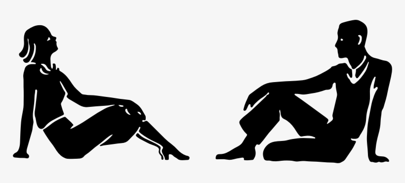 Medium Image - Boy And Girl Sitting Png, transparent png download