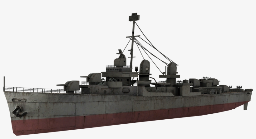 Fletcher-class Destroyer - Call Of Duty Ww2 Ship, transparent png download