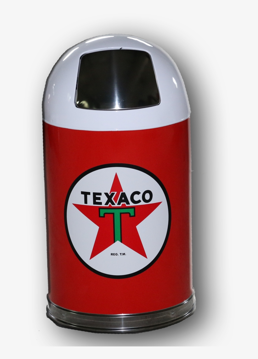 Bullet Trash Can Texaco - Texaco Motor Oil Lubricates Perfectly Distressed Retro, transparent png download