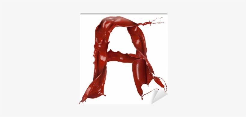 Chocolate Splash Letter "a" Isolated On White Background - Chocolate, transparent png download