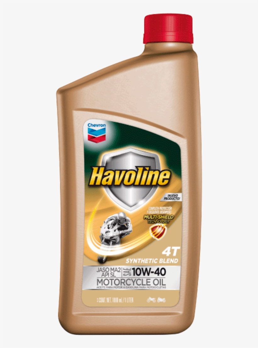 Havoline Synblend Mcycle 4t Sae 10w40 Sl - Havoline Prods Full Synthetic Motor Oil With Deposit, transparent png download