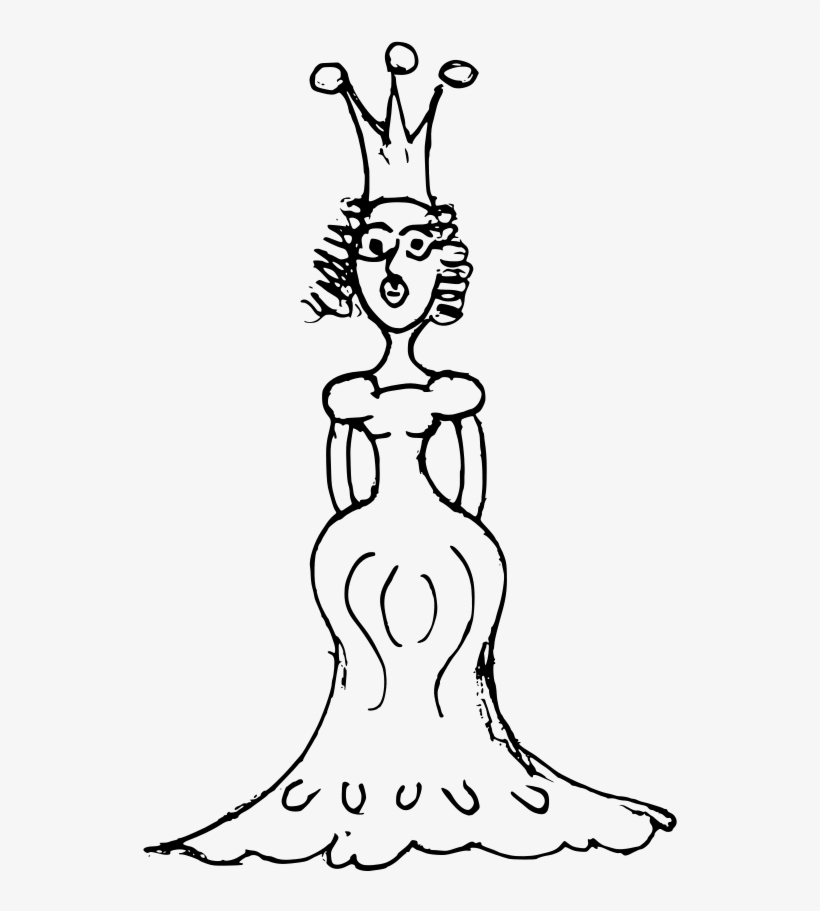 Princess Crown Clipart, Vector Clip Art Online, Royalty - Princess Black On White, transparent png download