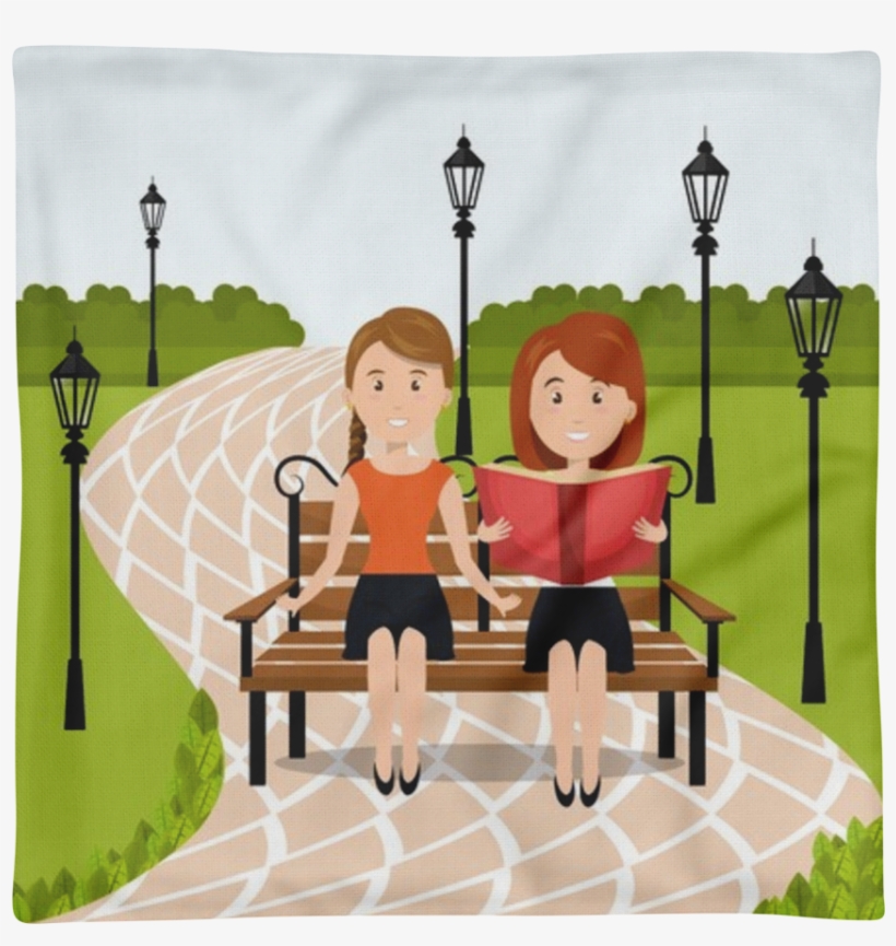 Premium Pillow Case - Personas Leyendo, transparent png download