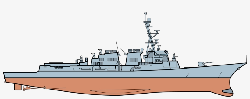 Navytown & The Ships Of The Fleet - Arleigh Burke Class Destroyer Silhouette, transparent png download