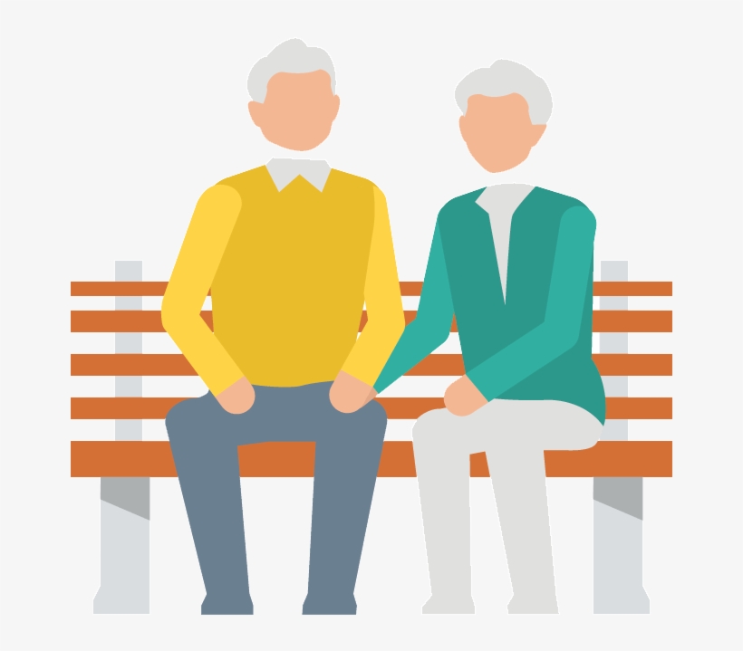 Elderly People On A Park Bench - Disease, transparent png download