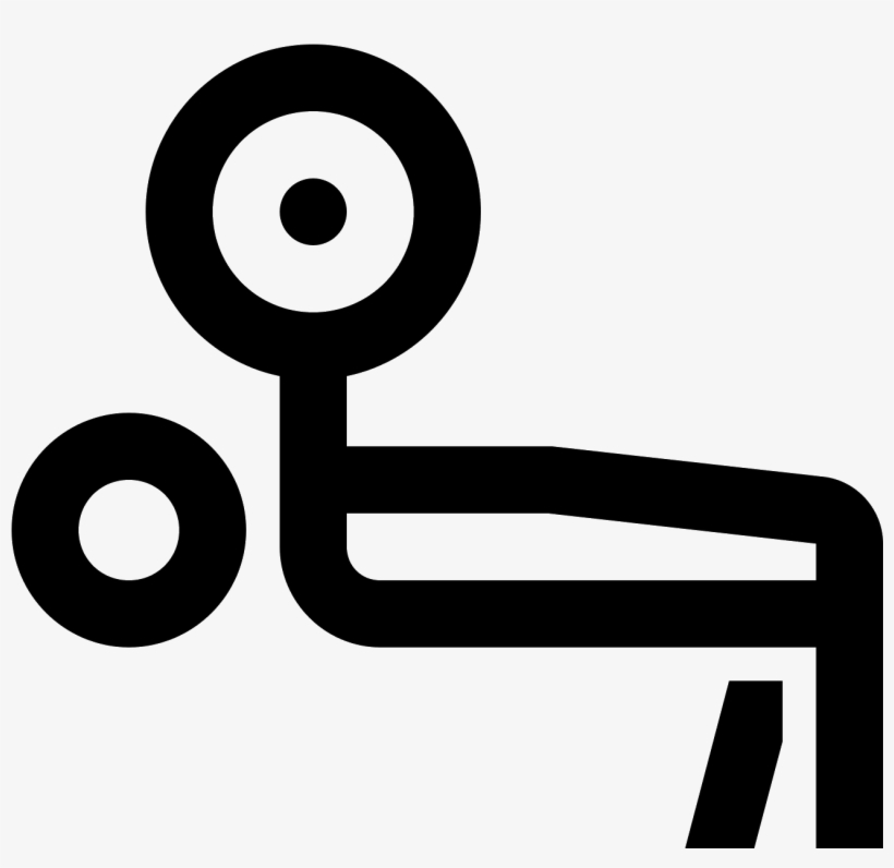 Bench Press Icon - Weight Training, transparent png download