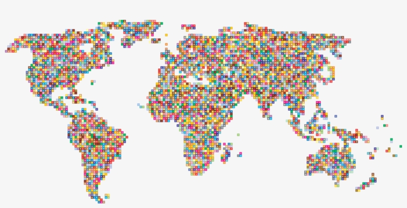 World Map Globe Blank Map - Blank Map Of World With Borders, transparent png download