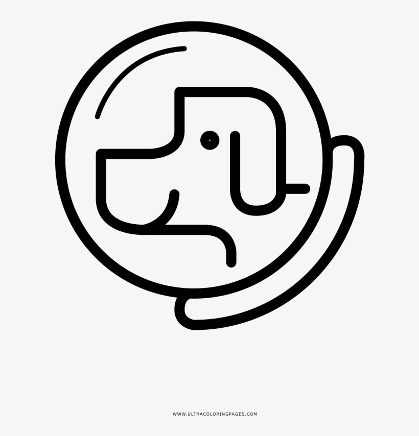 Spaceman Coloring Page - Circle, transparent png download