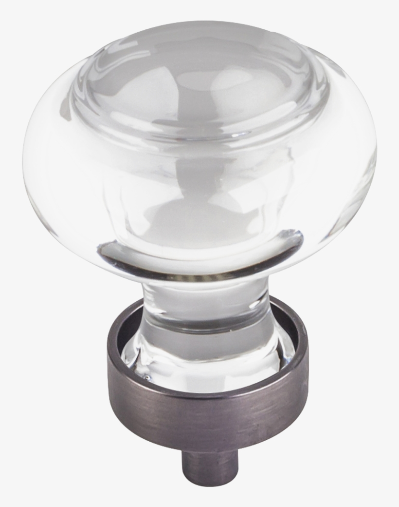 1 7/16'' Dia Glass Button Harlow Glass Cabinet Knob - Jeffrey Alexander Harlow Round Knob Finish: Brushed, transparent png download