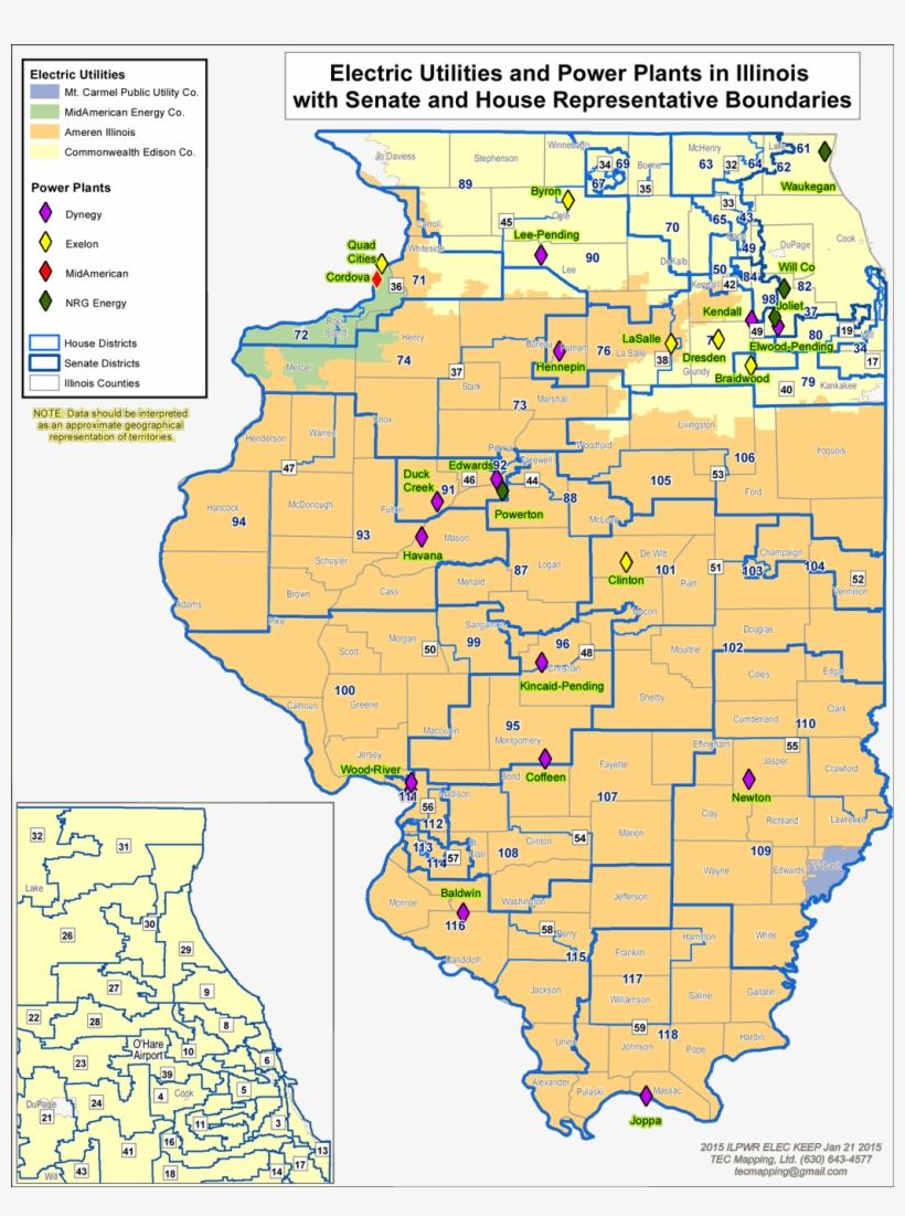 Download Electric Utilities Power Plants Illinois Political - Illinois ...