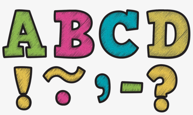 Chalkboard Brights Bold Block 3" Magnetic Letters - Chalkboard Bright Letters, transparent png download