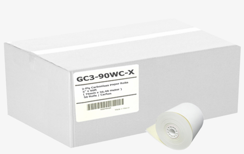 3″ X 90′ 2-ply Carbonless Paper Rolls White/canary - Universal C3065wcp 50 Rolls 3 X 65' 3-ply White/canary/pink, transparent png download