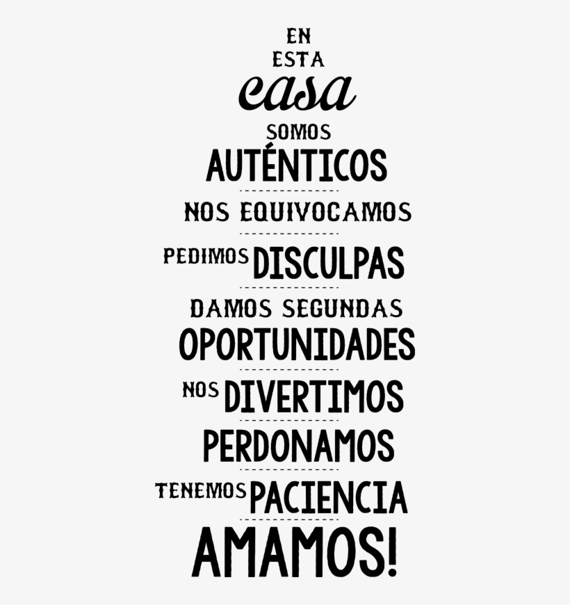 Vinilo Decorativo Para Pared De Casa - Esta Casa Somos Autenticos, transparent png download