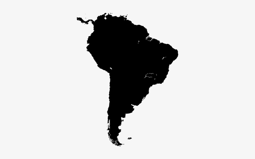 South America Map Silhouette Wall Sticker - South America Vector Png, transparent png download