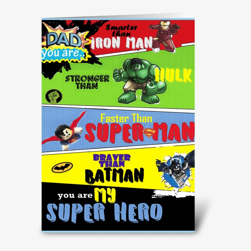 Super Dad Greeting Card - Hulk, transparent png download