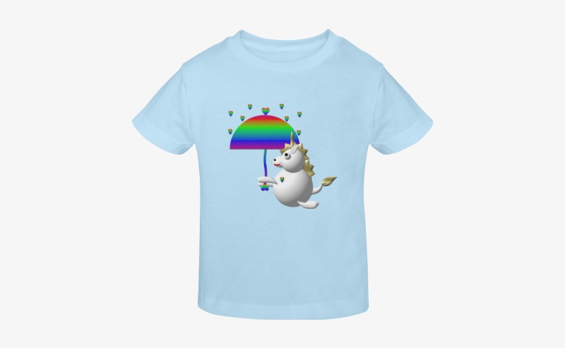 Cute Critters With Heart - Niedlicher Unicorn Mit Einem Regenschirm Grußkarte, transparent png download