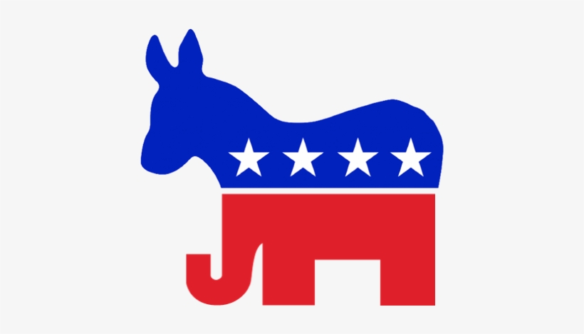 As The Election Season Kicked Off Last Year, Hillary - Democratic Party Black And White, transparent png download