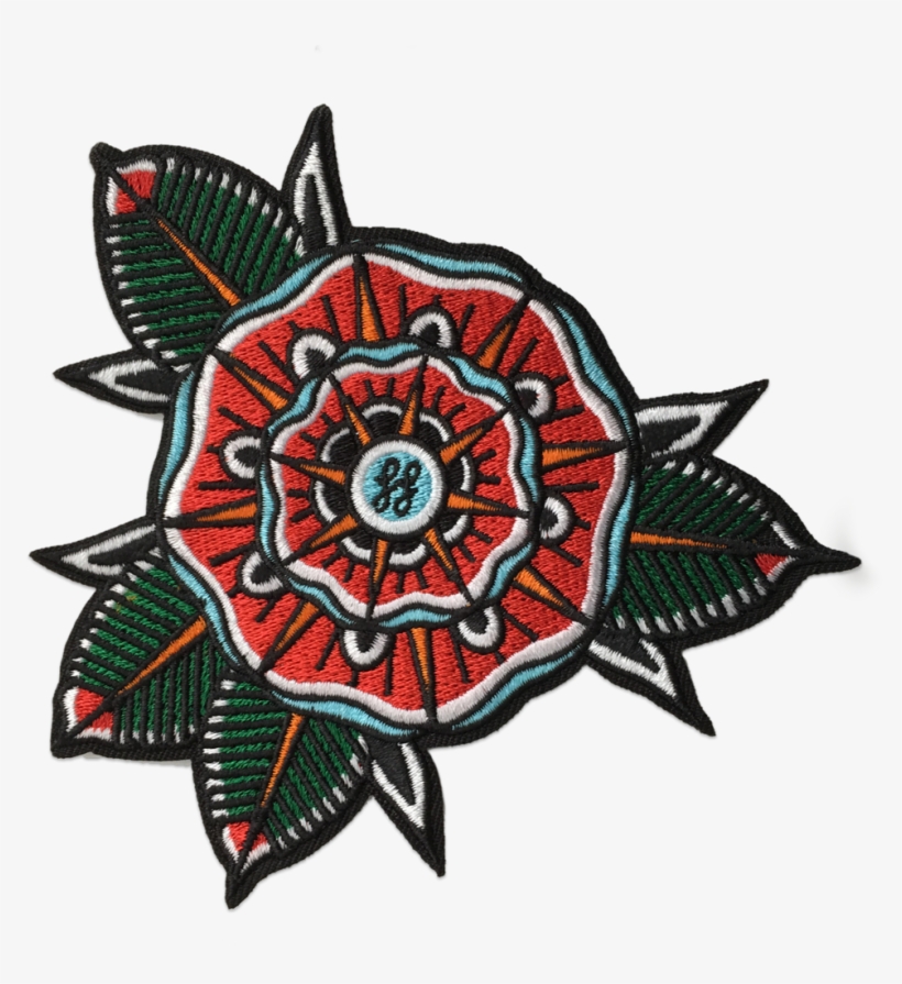 'geo Flower' Patch Few And Far Collective - Embroidery, transparent png download