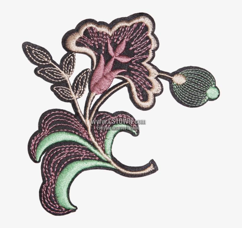 High-quality Vintage Flower Iron On Patch - Motif, transparent png download