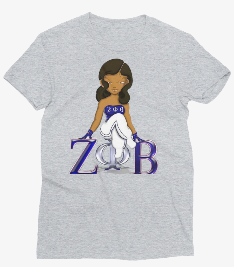 Zeta Phi Beta Woman Short Sleeve T-shirt - T-shirt, transparent png download