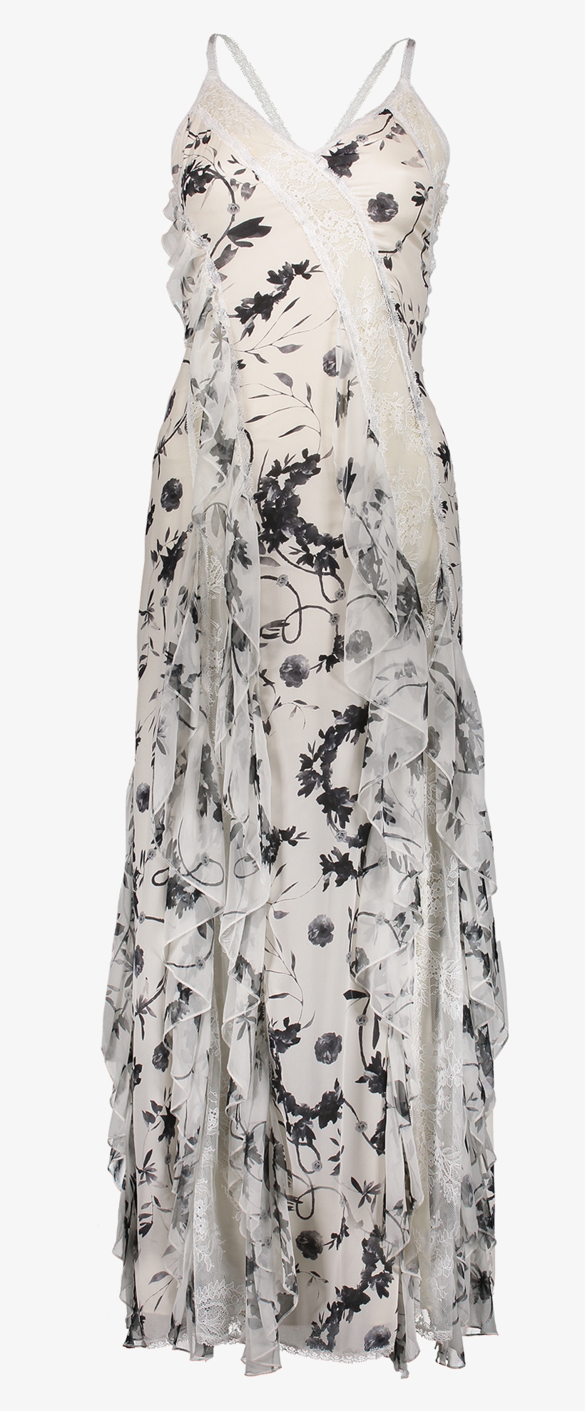 Jayda Godet Maxi Dress Floral Crown - Cocktail Dress, transparent png download