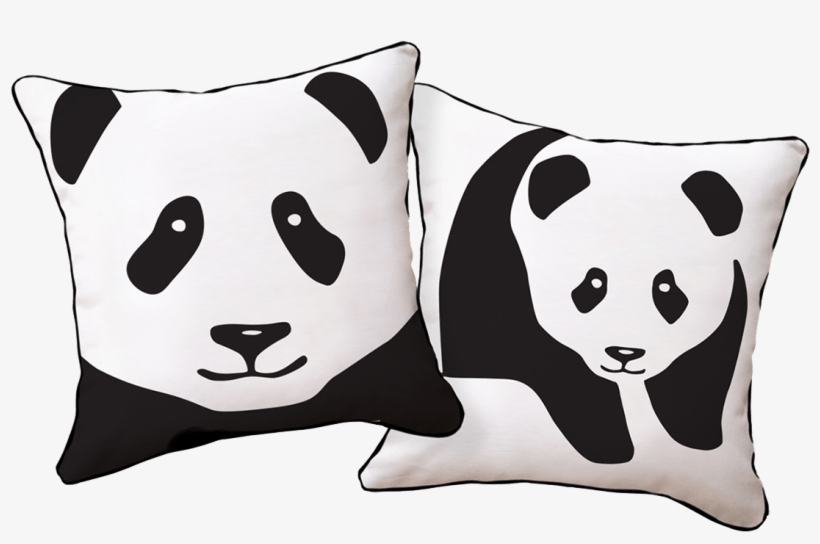 Black And White Giant Panda Animal Pillow - Rr Giant Panda Reversible Throw Pillow, transparent png download