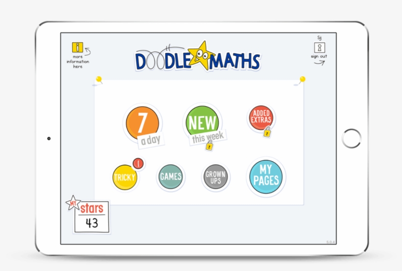 Doodlemaths Ipad Main Menu - Apple Ipad Family, transparent png download