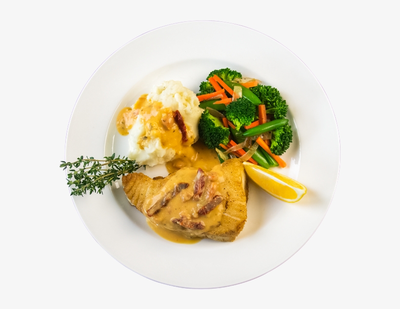 Pan Seared Fillet Of Tilapia In A White Wine And Sun - Fish And Potatoes Png, transparent png download