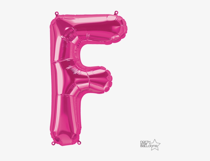 34" Pink Letters - بالون علي حرف F, transparent png download