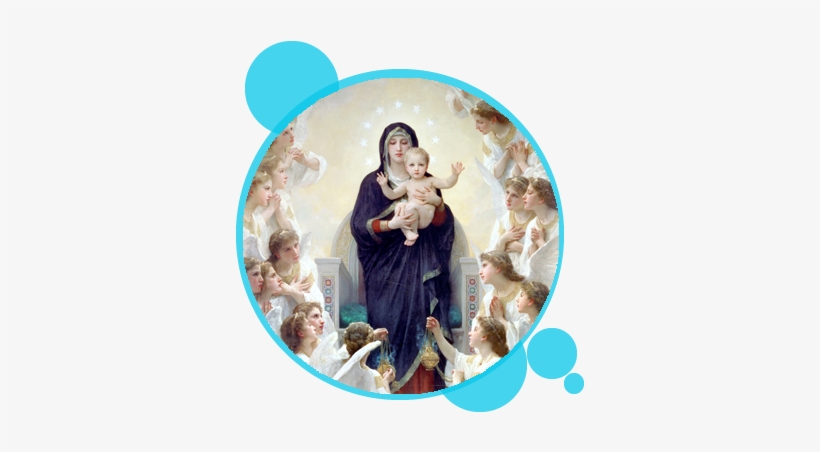 15 Promesas De La Virgen Maria A Quienes Recen El Rosario - Virgin Mary In Heaven, transparent png download
