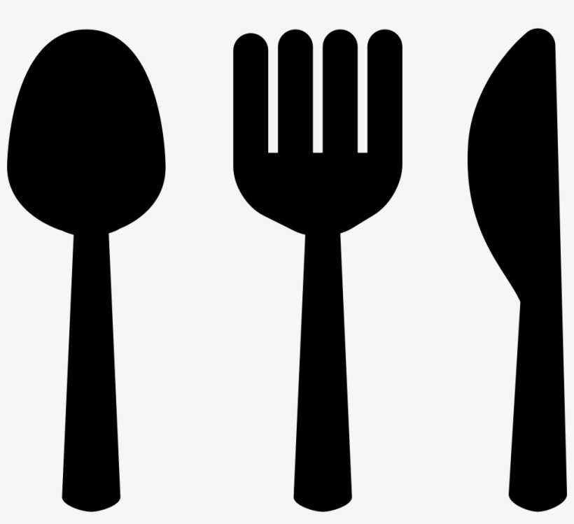 Spoon Fork And Knive Silhouettes Restaurant Symbol - Spoon Symbol, transparent png download
