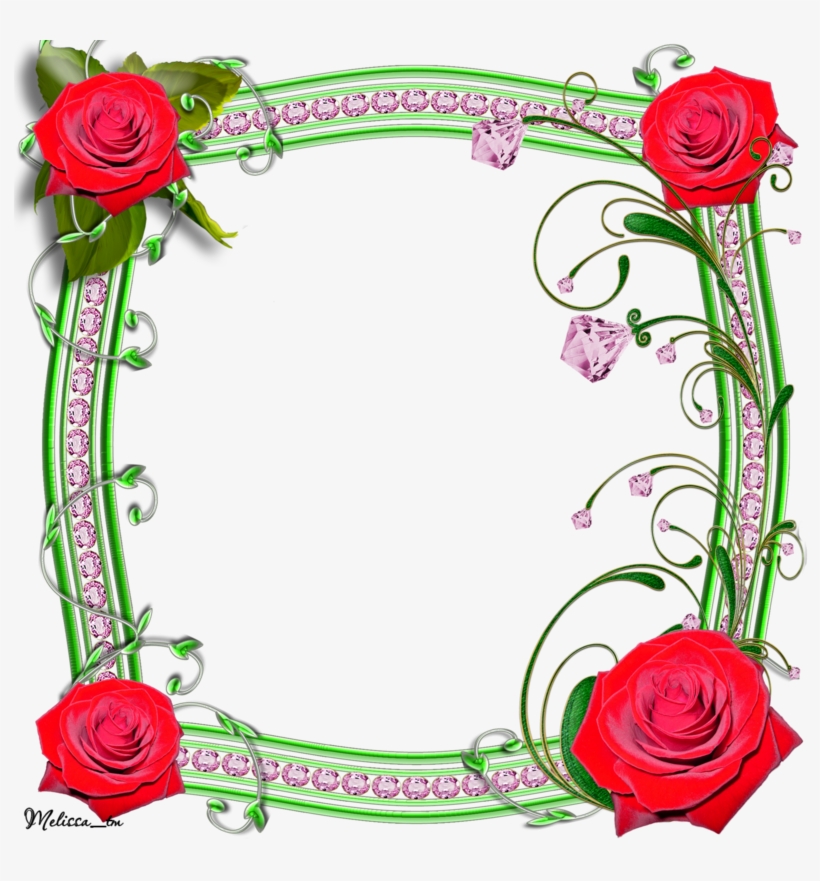 Frame Roses With Swirls Png By Melissa Tm - Portable Network Graphics, transparent png download