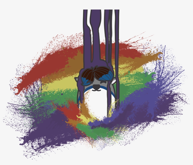 Rainbow Splatter Incatoxication - Illustration, transparent png download