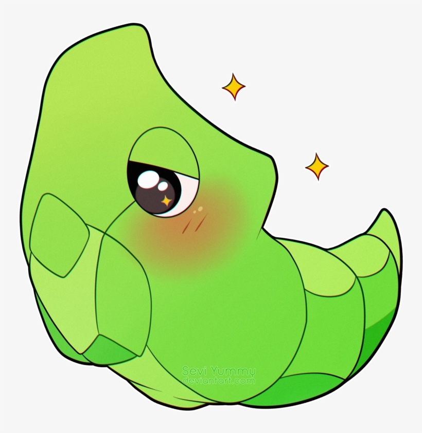 Art By Op Pkmnart Metapod Chibi Pokemon Seviyummy - Cartoon, transparent png download
