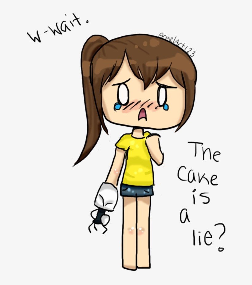 Thinking W/ Portals Lie Cake - Drawing, transparent png download