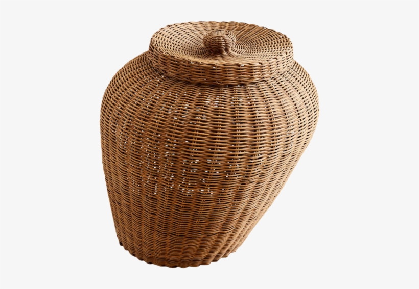 Monumental French Woven Willow Lidded Basket - Willow, transparent png download