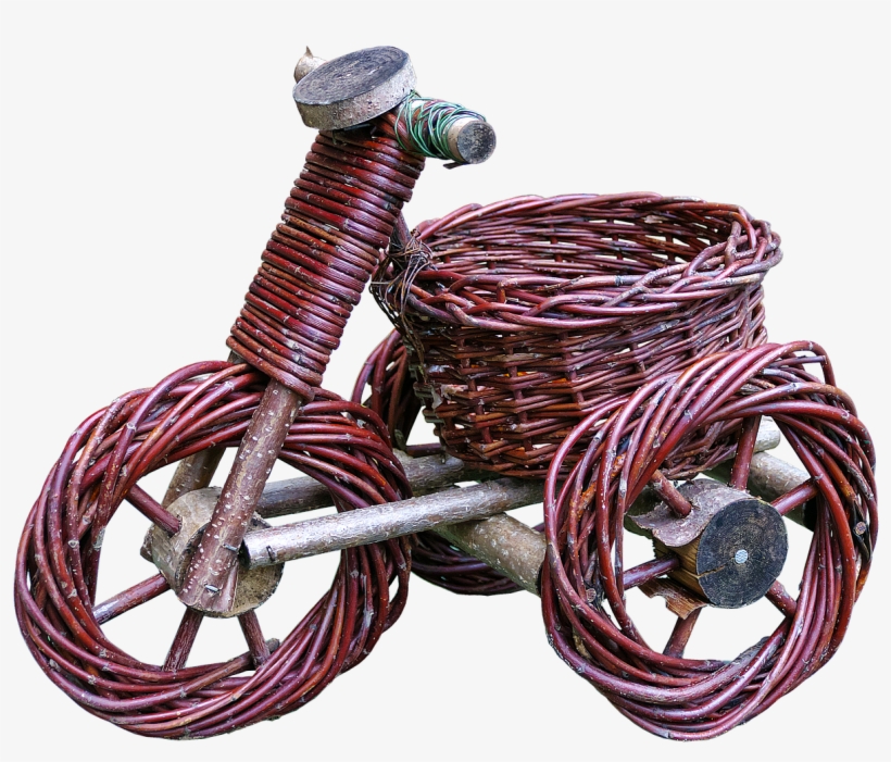 Tricycle,basket Ware,woven,craft,wicker - Wicker, transparent png download
