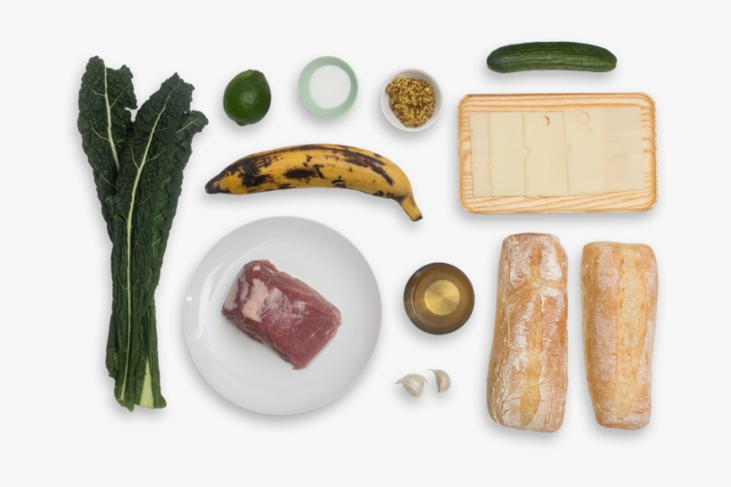 Cuban Sandwiches With Sweet Plantain & Kale Salad - Cuban Sandwich, transparent png download