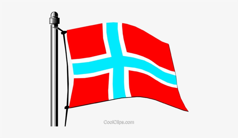 Norway Flag Royalty Free Vector Clip Art Illustration - Uk Flag, transparent png download