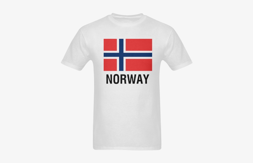Norwegian Flag Text Norway Sunny Men's T-shirt (model - Hat, transparent png download
