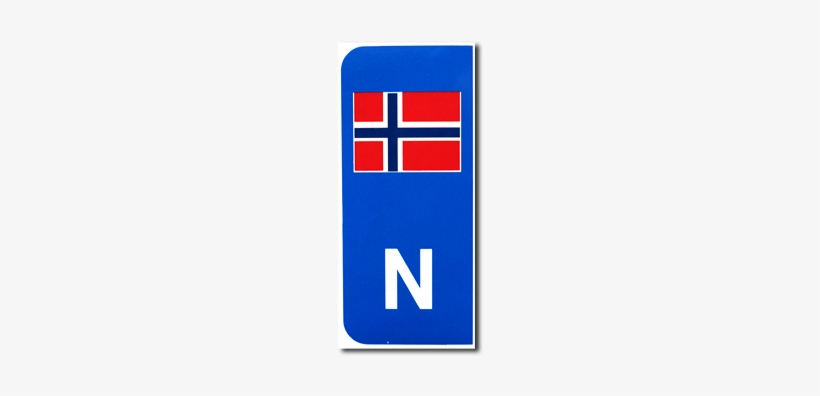 Decal Norwegian Flag For Eu-plate - Flag, transparent png download